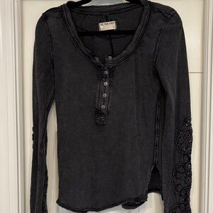 We The Free Charcoal Long Sleeve Tee